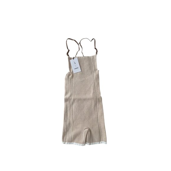 Jacquemus x Nike Beige Ribbed Knit Romper With Sheer Wrap Skirt Womens XS - Picture 4 of 10
